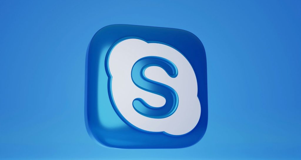 Skype logo with blue background
