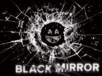 Cracked glass with a smiling face in the center, surrounded by radiating lines. The words 