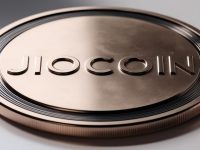 A bronze coin featuring the word 
